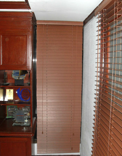 Cherrywood Color of Fauxwood Blinds