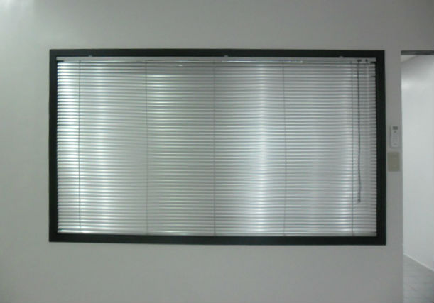 Silver Star Color of Mini Blinds Installed in an Office Silver Star Color of Mini Blinds Installed in an Office