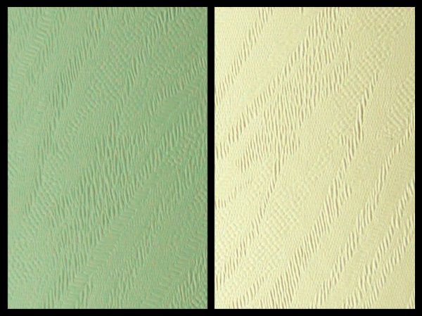 PVC Vertical Blinds Richmond Green & Vanilla