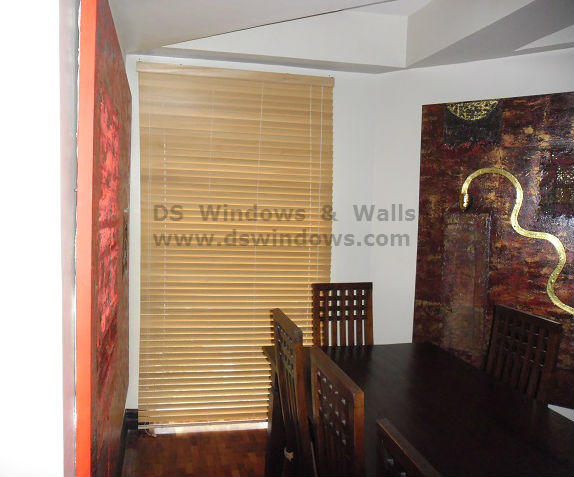 Installed Wood Blinds in Pampanga, Philippines