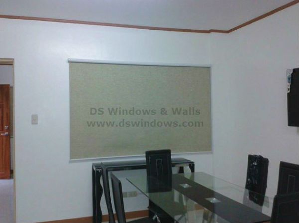 Roller Blinds Installed in Dining Area