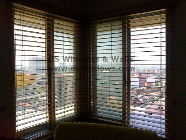 Installation of Faux Wood Blinds in Mandaluyong City, Philippines