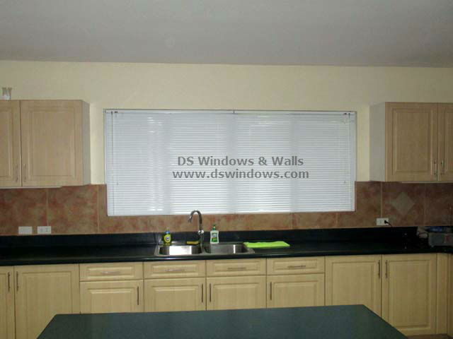 Aluminum Venetian Blinds For Wooden Kitchen Design - BF Homes, Parañaque, Philippines