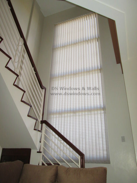 Fabric Vertical Blinds For High Ceiling Staircase - Mandaluyong City, Philippines